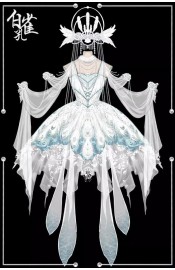 Yingluofu White Peacock JSK(Pre-Order/Full Payment Without Shipping Cost)
